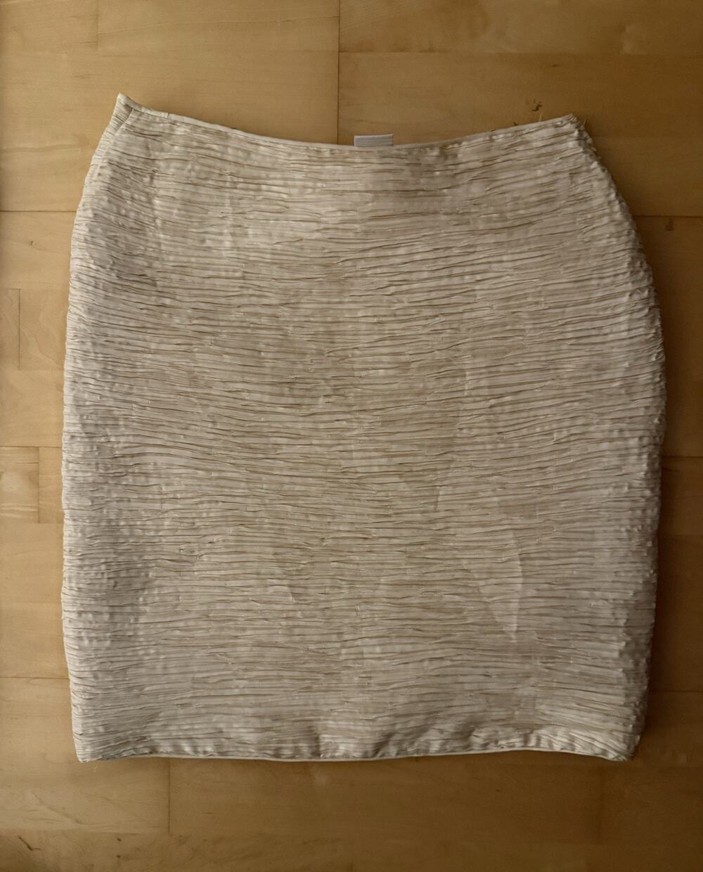 Vintage Mary McFadden Couture Plisse Pink Skirt Plush Chain Weighted 4